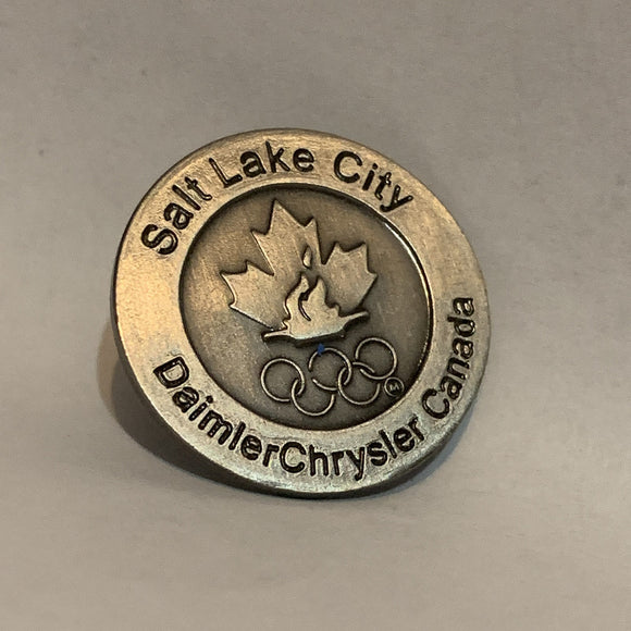 Salt Lake City Olympics Daimier Chrysler Canada Logo Lapel Hat Pin