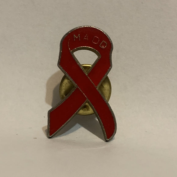 M.A.D.D. Red Ribbon Lapel Hat Pin