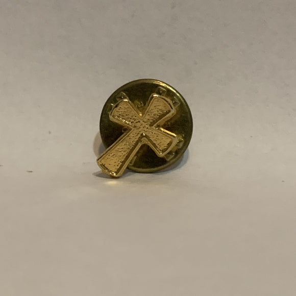 Golden Cross Religious Lapel Hat Pin