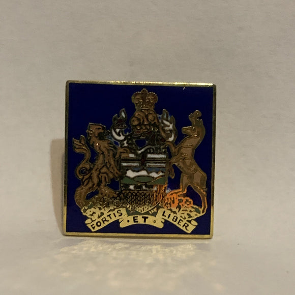 Alberta Coat of Arms Blue Lapel Hat Pin