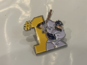 #1 Baseball Player Lapel Hat Pin