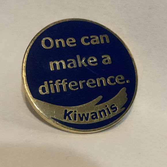 Kiwanis One Can Make a Difference Logo Lapel Hat Pin