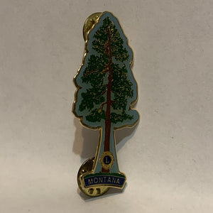 Lions Club Montana Spruce Tree Lapel Hat Pin