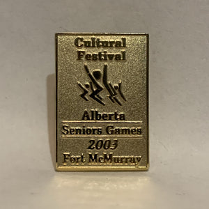 Cultural Festival Alberta Seniors Games 2003 Fort Mcmurray Lapel Hat Pin