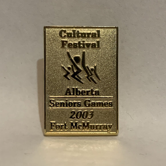 Cultural Festival Alberta Seniors Games 2003 Fort Mcmurray Lapel Hat Pin