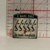 En Toute Complicite 8 Mars 2002 Logo Lapel Hat Pin