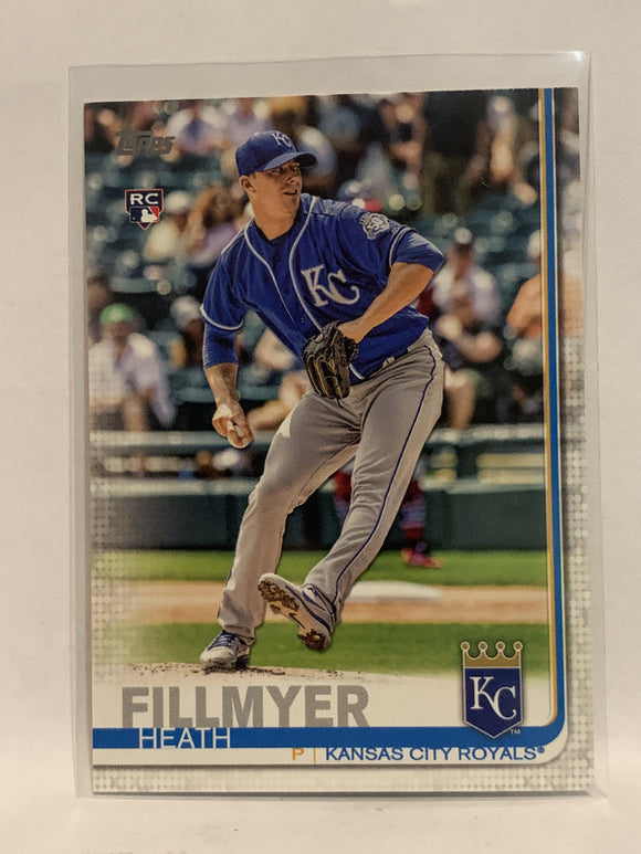 #326 Heath Fillmyer Rookie   Kansas City Royals 2019 Topps Series One Baseball Card