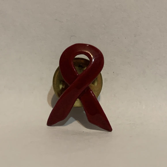 Red Ribbon Lapel Hat Pin