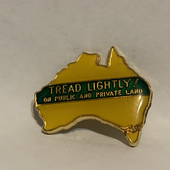 Tread Lightly on Public and Private Land Australia Lapel Hat Pin