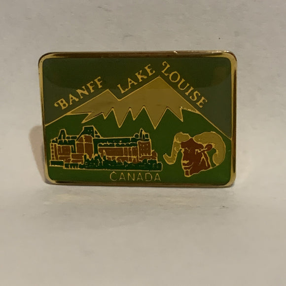 Banff Lake Louise Canada Alberta Logo Lapel Hat Pin