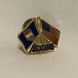 Alberta United States Friendship Flags Lapel Hat Pin