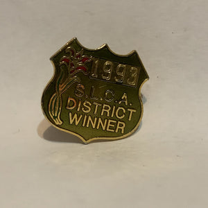 1993 S.L.C.A. District Winner Logo Saskatchewan Lapel Hat Pin