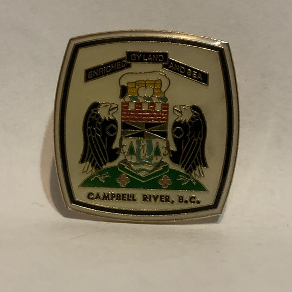 Campbell River BC Coat of Arms Lapel Hat Pin