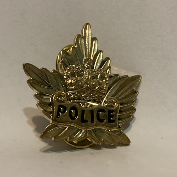 Police Crest Maple Leaf Lapel Hat Pin