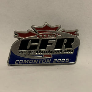 CFR Rodeo Fan XXXII Wrangler Edmonton 2005 Alberta Logo Lapel Hat Pin