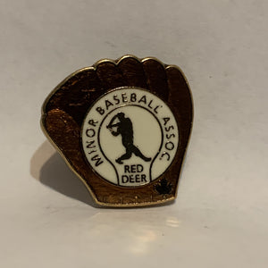 Minor Baseball Association Red Deer Glove Lapel Hat Pin