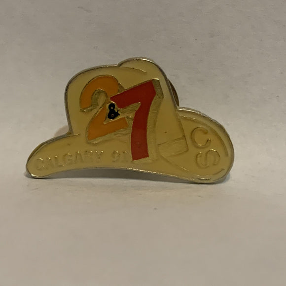 Calgary 2&7 91 Calgary Stampede White Hat Lapel Hat Pin