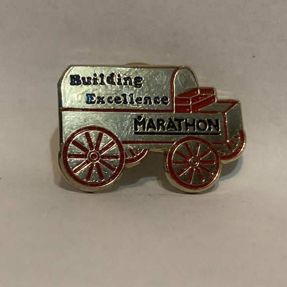 Building Excellence Marathon Chuck Wagon Lapel Hat Pin