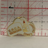 C.R.C.A. Seniors Olympics Calgary Zone 3 White Hat Lapel Hat Pin