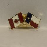 Canada Texas Friendship Flags Lapel Hat Pin