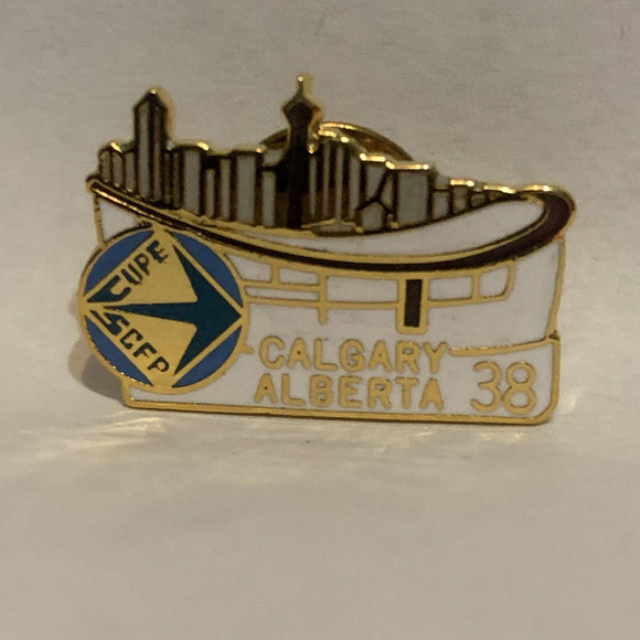 Calgary Alberta 38 CUPE SCFP Logo Lapel Hat Pin