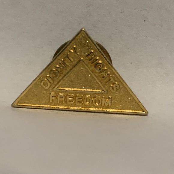 Dignity Rights Freedom Triangle Logo Lapel Hat Pin