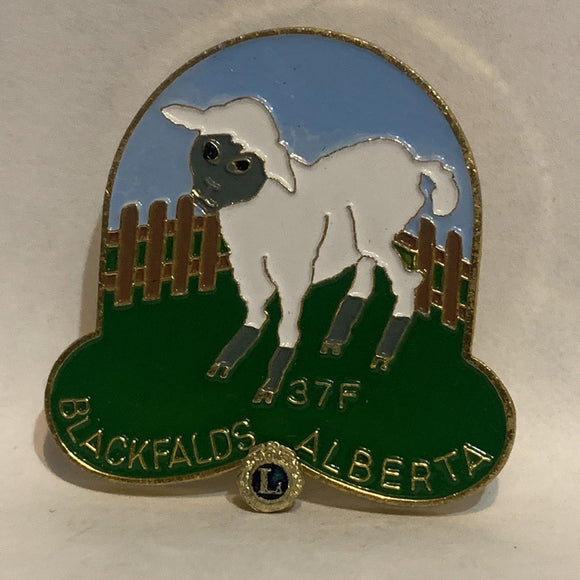 Blackfalds Lions Club Alberta #37F Lamb Lapel Hat Pin