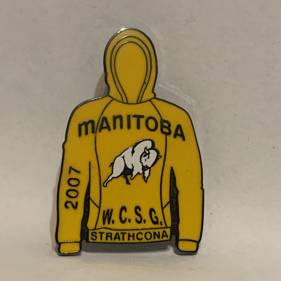 Manitoba 2007 W.C.S.G. Strathcona Bison Hoodie Lapel Hat Pin