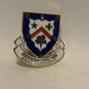 Beresford NB Crest Emblem Lapel Hat Pin