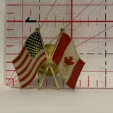 United States Canada Friendship Flag Lapel Hat Pin