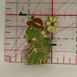 Turtle Holding a Flower Cartoon Lapel Hat Pin