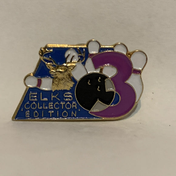 Elks Collector Edition 3 Bowling Lapel Hat Pin