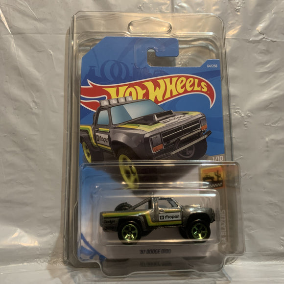 Silver '87 Dodge D100 Baja Blazers 1/10 Hot Wheels Diecast New B1