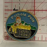 Pothole Pete Pavement Roller Lapel Hat Pin