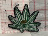 Hemp Leaf Iron On Patch AA