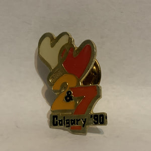 2 & 7 Calgary '90 Television Station Lapel Hat Pin