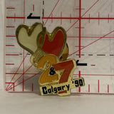 2 & 7 Calgary '90 Television Station Lapel Hat Pin