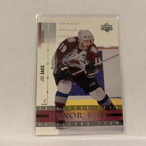 #14 Joe Sakic Colorado Avalanche  2002-03 UD Honor Roll Hockey Card AB