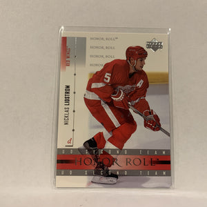 #46 Nicklas Lidstrom Detroit Red Wings  2002-03 UD Honor Roll Hockey Card AB