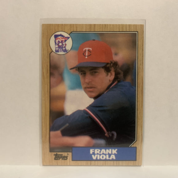 #310 Frank Viola Minesota Twins 1987 Topps Baseball Card JF