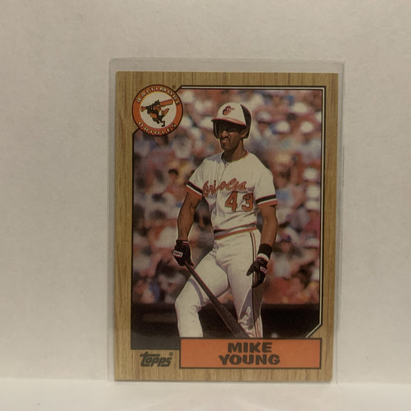 #309 Mike Young Baltimore Orioles 1987 Topps Baseball Card JF