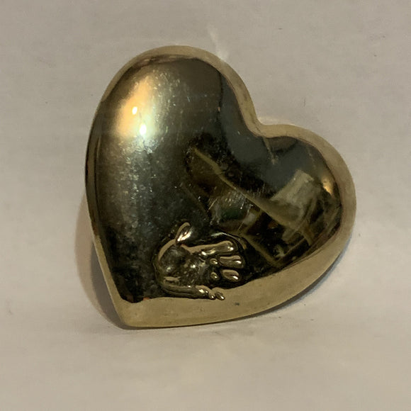 Hand Print on a Heart Lapel Hat Pin