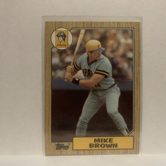 #341 Mike Brown Pittsburgh Pirates 1987 Topps Baseball Card JF