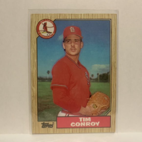 #338 Tim Conroy St Louis Cardinals 1987 Topps Baseball Card JF