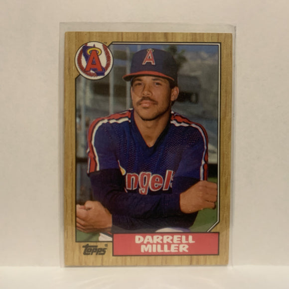 #337 Darrell Miller Los Angeles Angels 1987 Topps Baseball Card JF