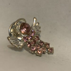 Pink Jewelled Angel Lapel Hat Pin