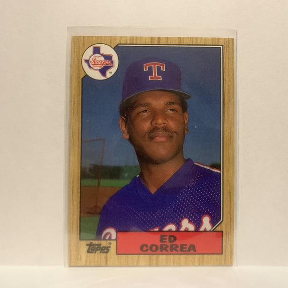 #334 Ed Correa Texas Rangers 1987 Topps Baseball Card JF