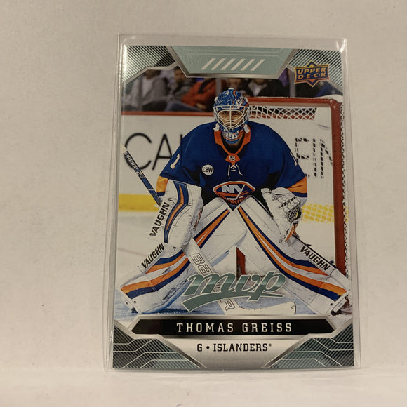 #121 Thomas Greiss New York Islanders  2019-20 UD MVP Hockey Card AC