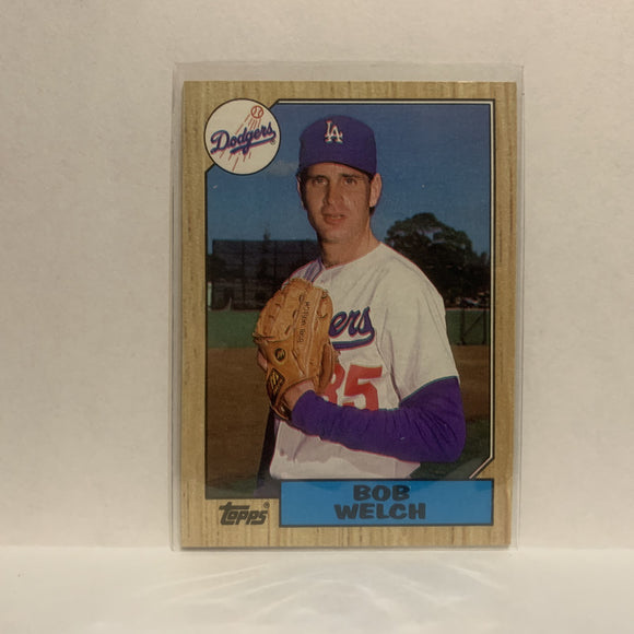 #328 Bob Welch Los Angeles Dodgers 1987 Topps Baseball Card JF