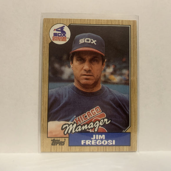 #318 Jim Fregosi Chicago White Sox Team Checklist 1987 Topps Baseball Card JG